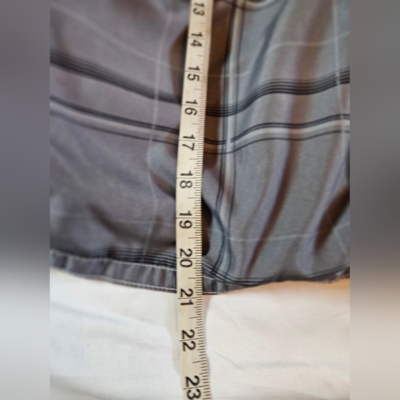 Op Mens Gray And White Ombre Drawstring Tie Waist Swim Trunks Size Medium - Picture 8 of 11